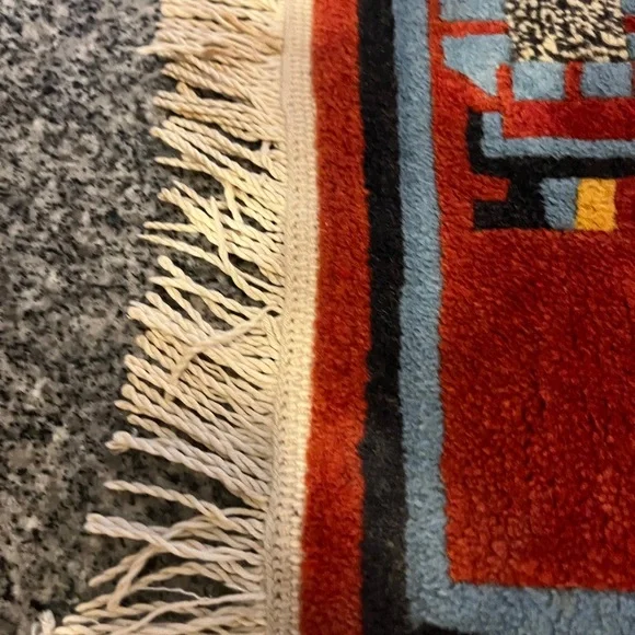 Turkish Style Red and Gray Rug - Picture 9 of 9